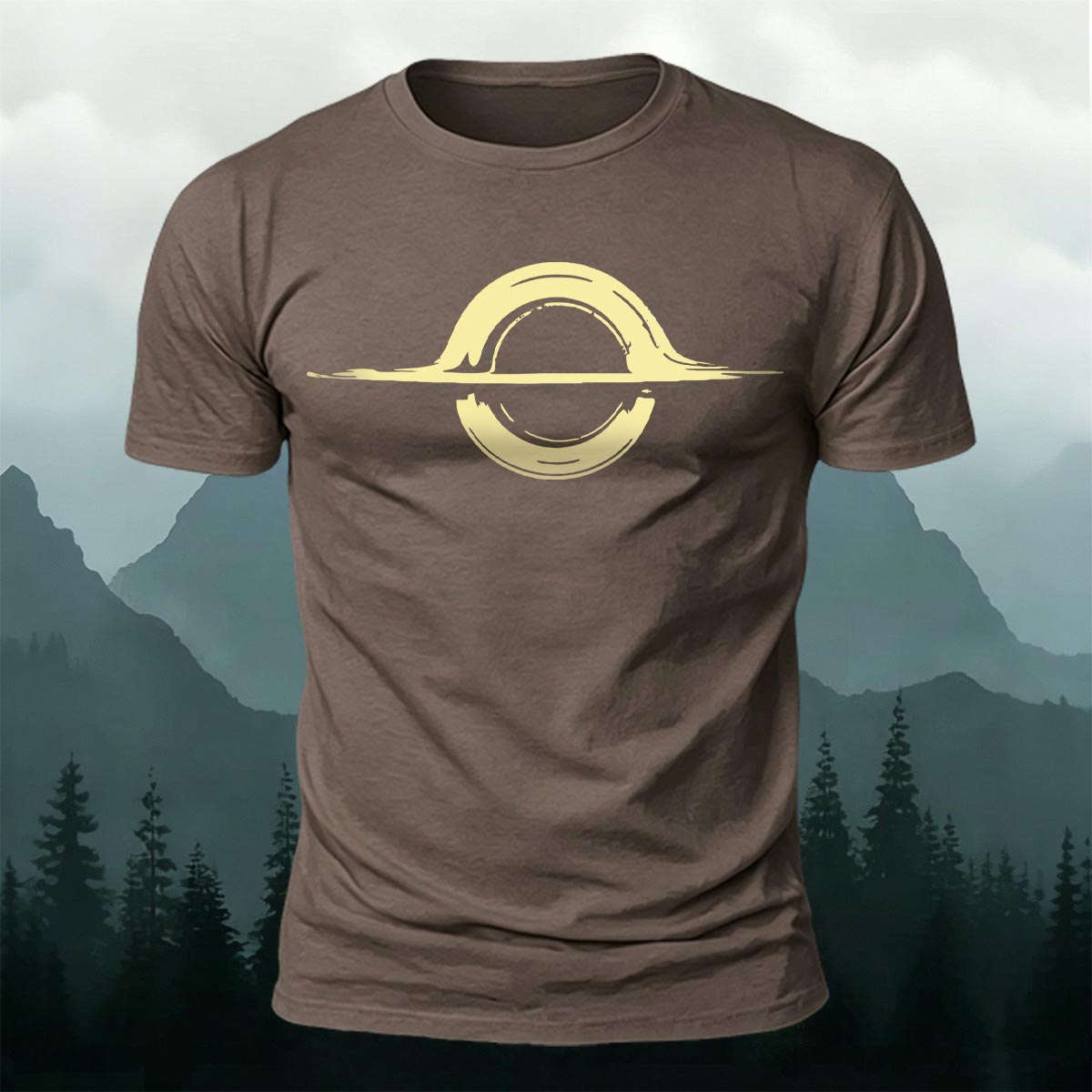 Abstract Sun Moon Graphic Minimalist Premium Cotton Tee