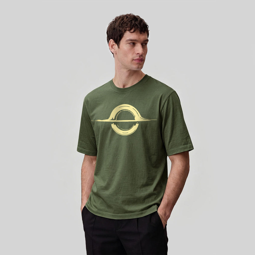 Abstract Sun Moon Graphic Minimalist Premium Cotton Tee