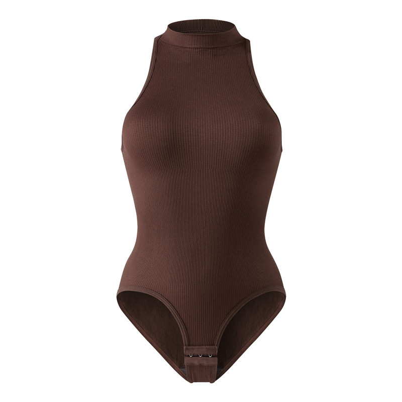 High Neck Sculpt Thong Bodysuit Belly Control Shapewear