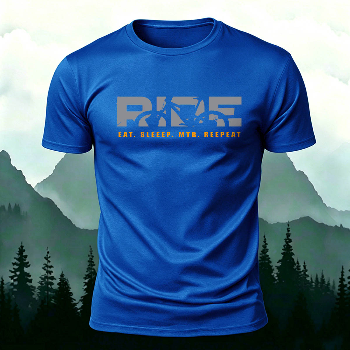 Ride Print Minimalist Style Breathable Material T-Shirt