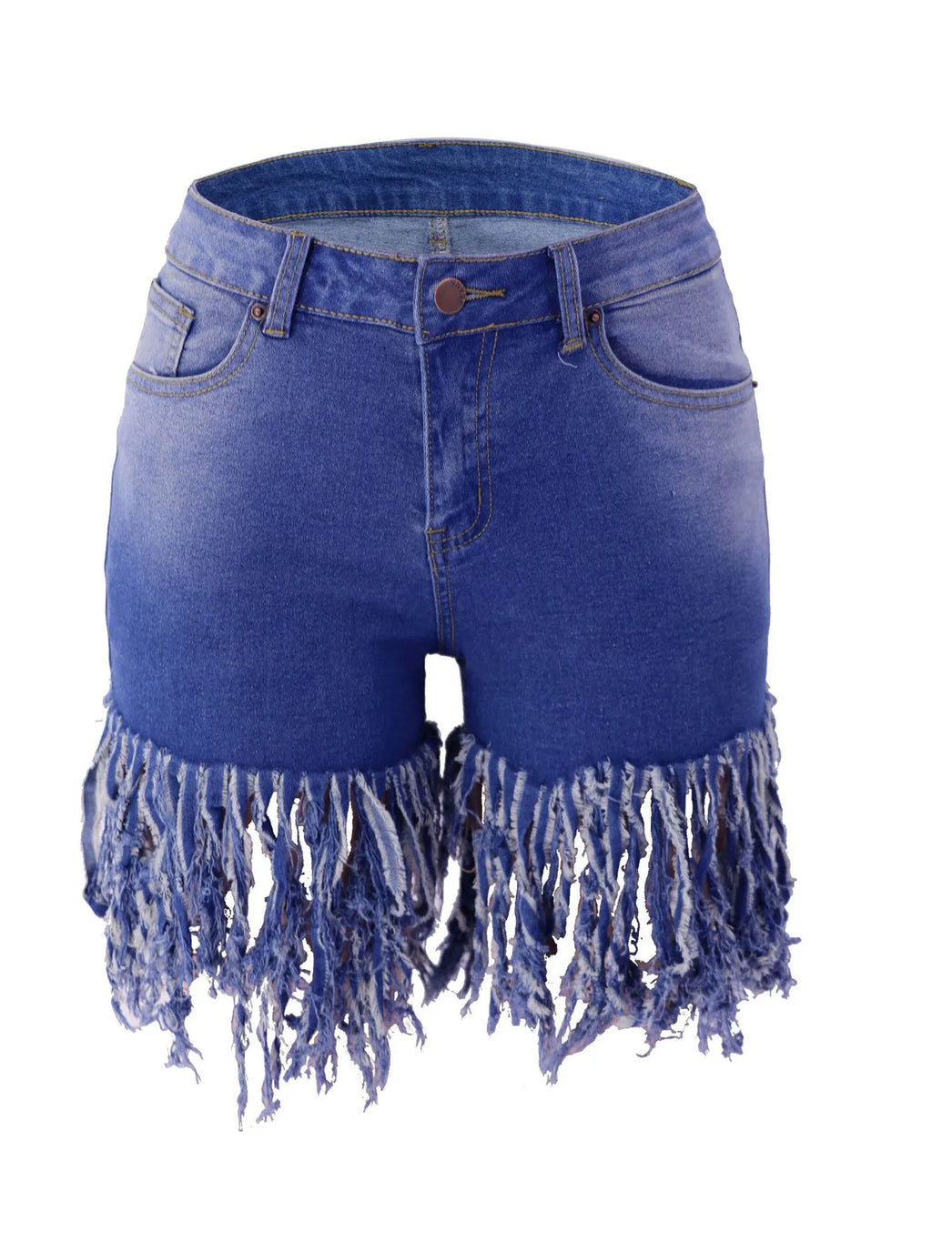 Women's Trendy Fringed Denim Shorts