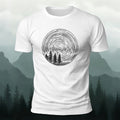 Circular Pattern Print Minimalist Breathable Material T-shirt