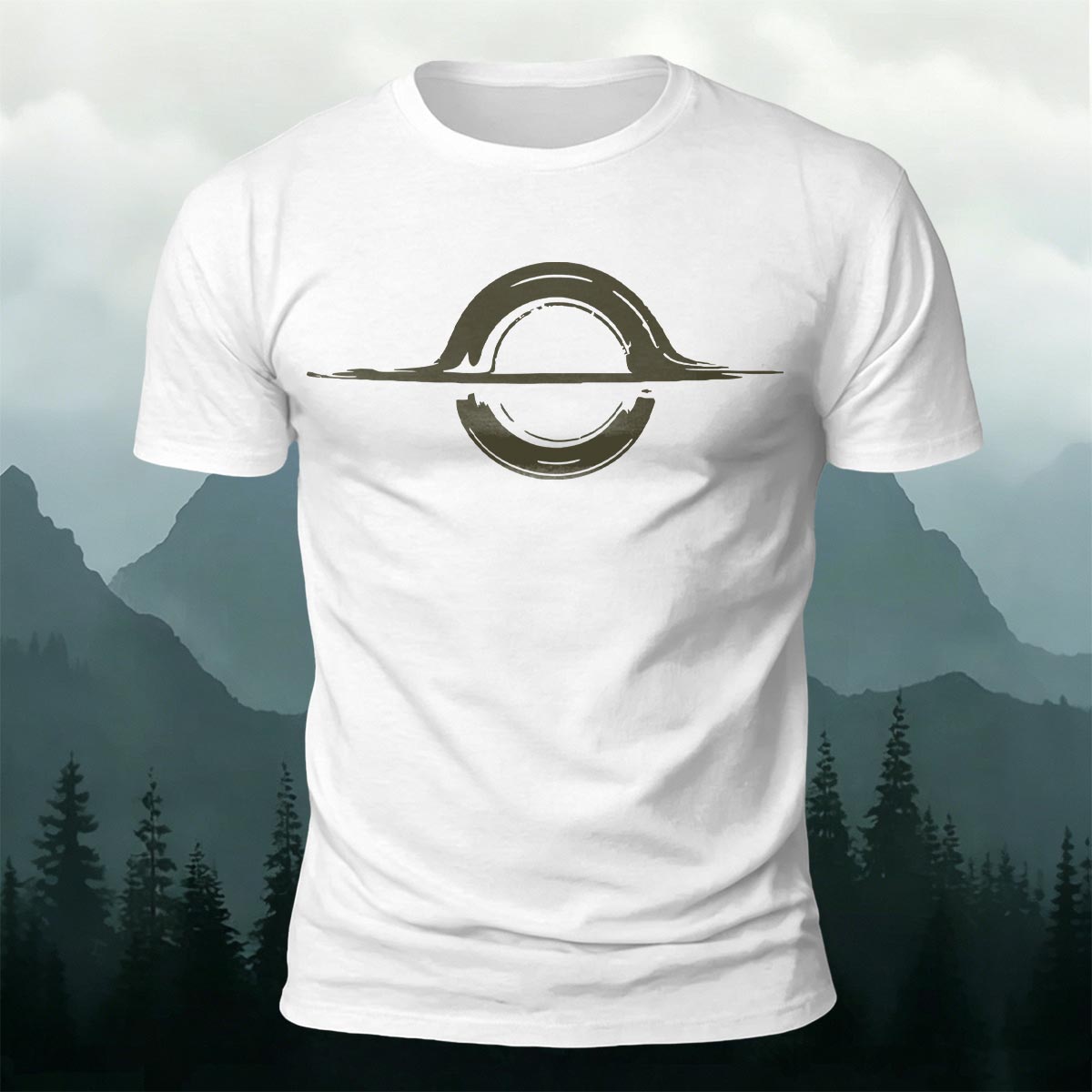 Abstract Sun Moon Graphic Minimalist Premium Cotton Tee