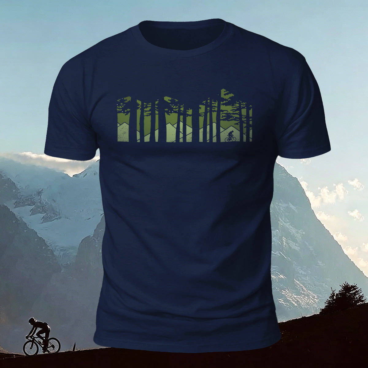 Forest Cycling Nature Casual Premium Cotton T-Shirt