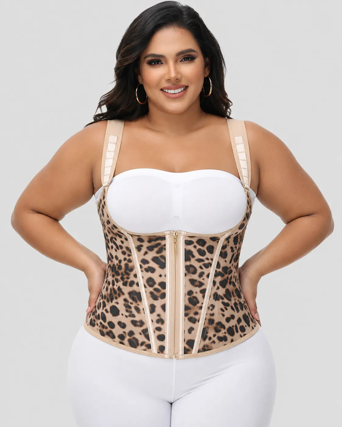Zipper Double Steel Bone Tummy Control Waist Trainer