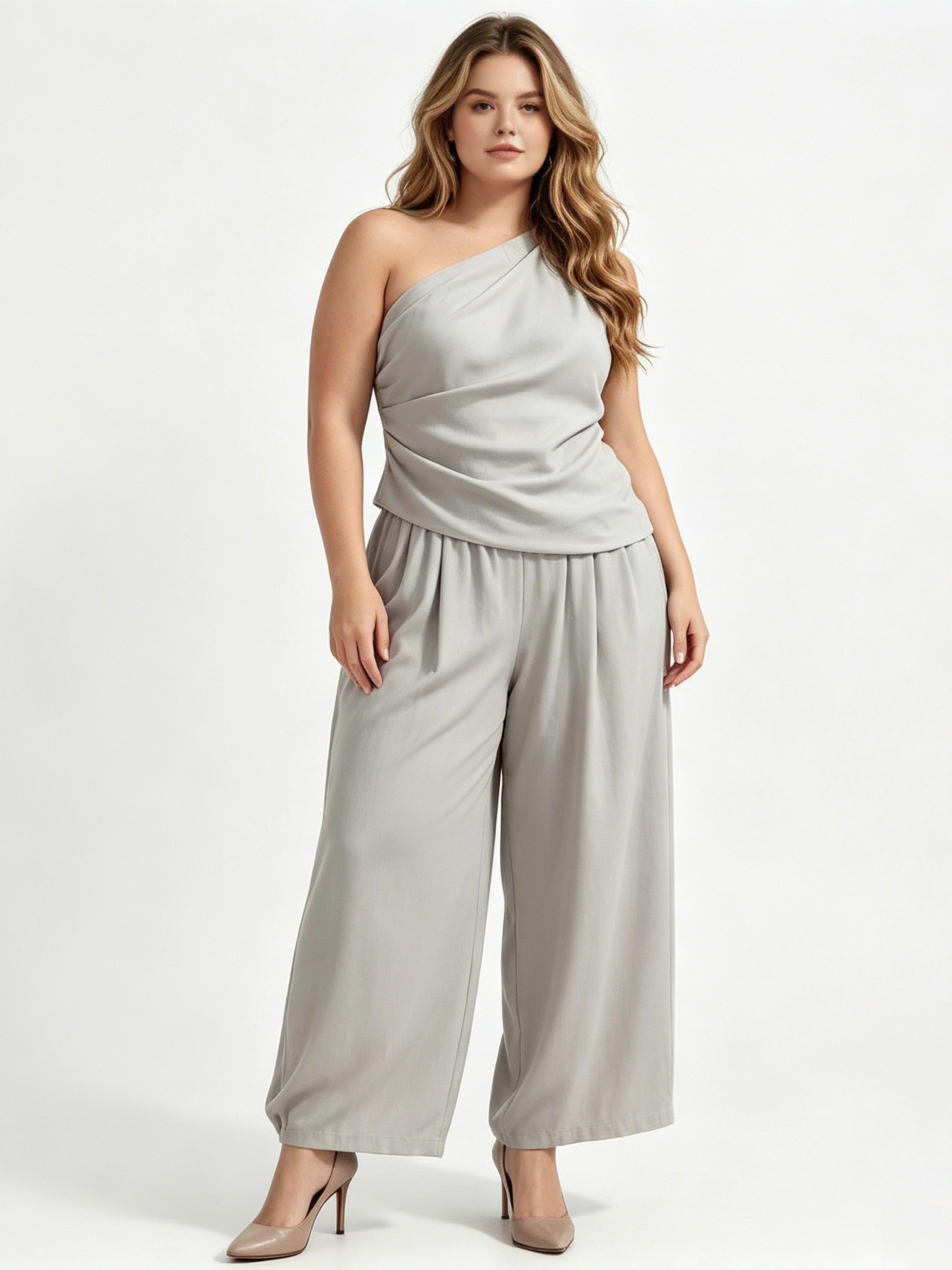 Minimalist Solid-Color Casual Women Set