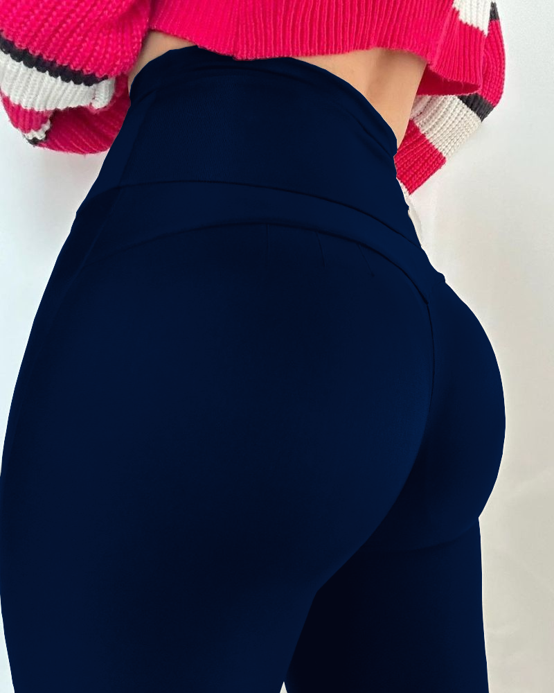 ChicCurve Tummy Control Zipper Butt Lift Pants