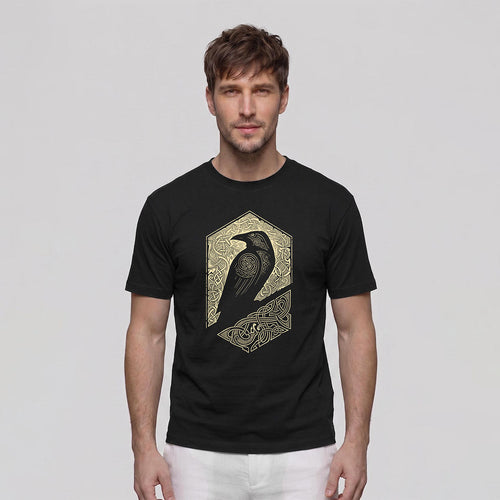 Bird Pattern Mountain-Style Comfortable Casual T-Shirt