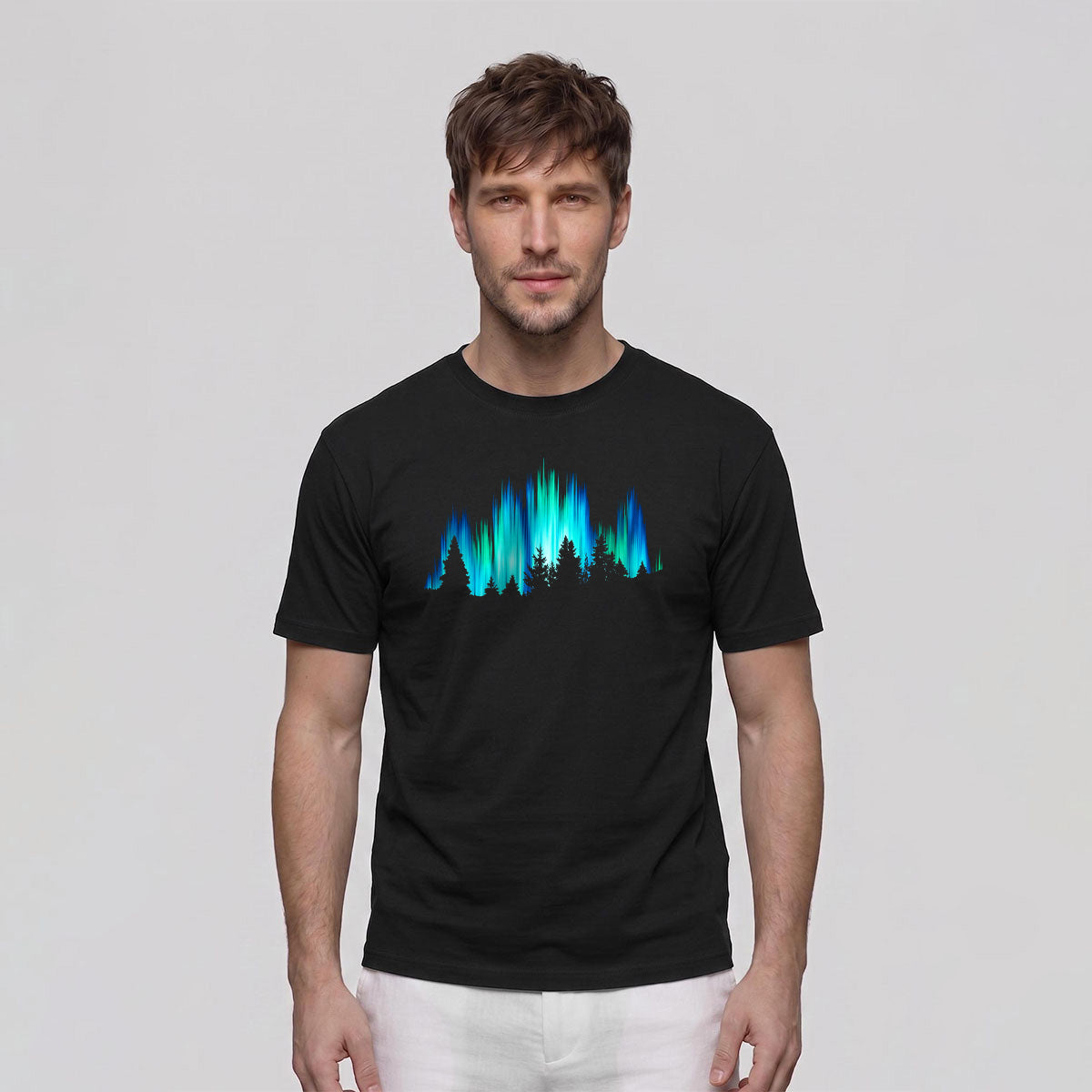 Gorgeous Night View Print Natural Style Breathable T-Shirt