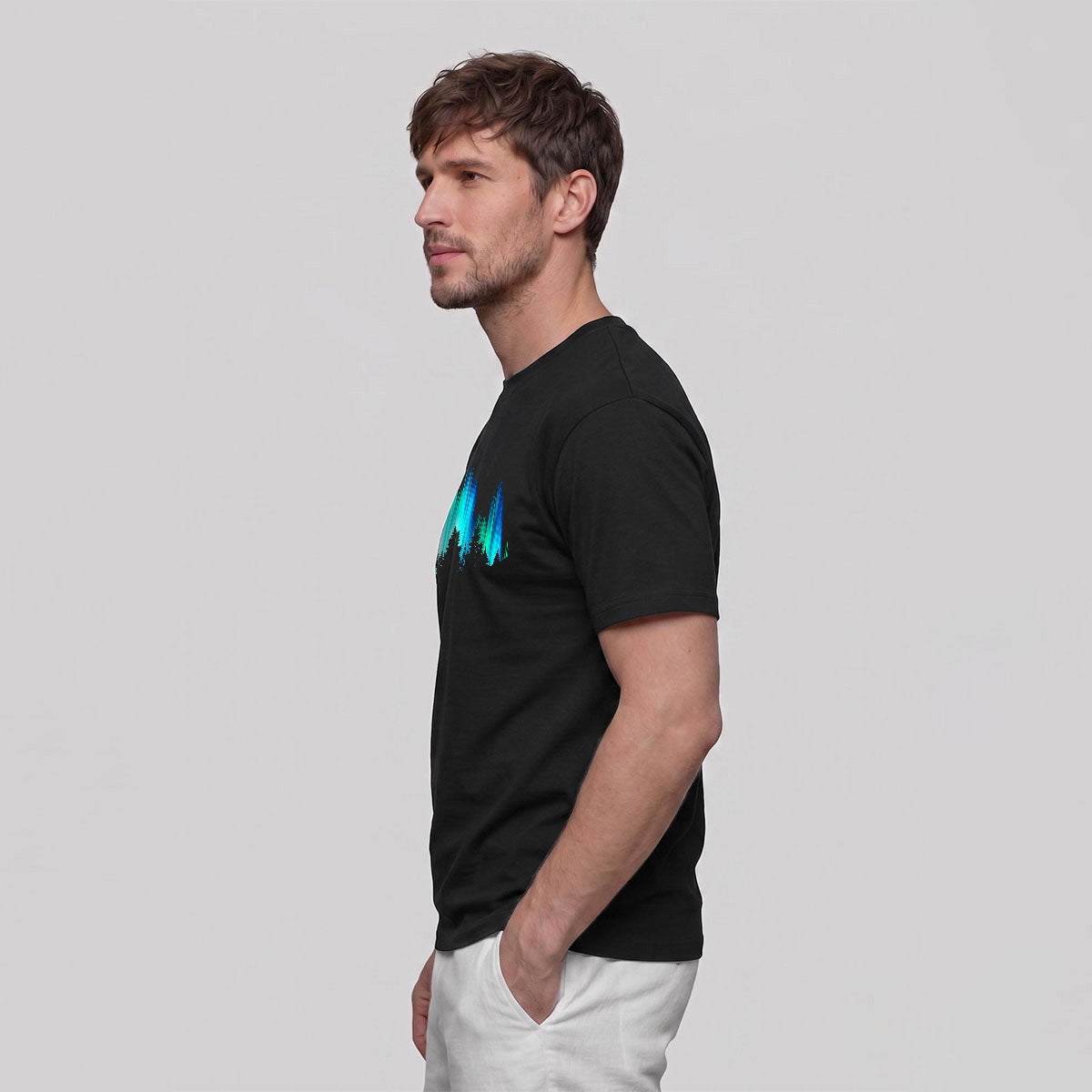 Gorgeous Night View Print Natural Style Breathable T-Shirt