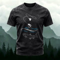 Fishing Pattern Natural Style Ultra-soft Fabric T-Shirt
