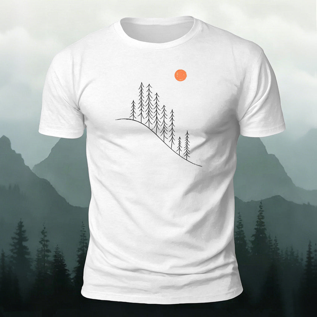 Minimalist Landscape Pattern Comfortable Premium Cotton T-shirt