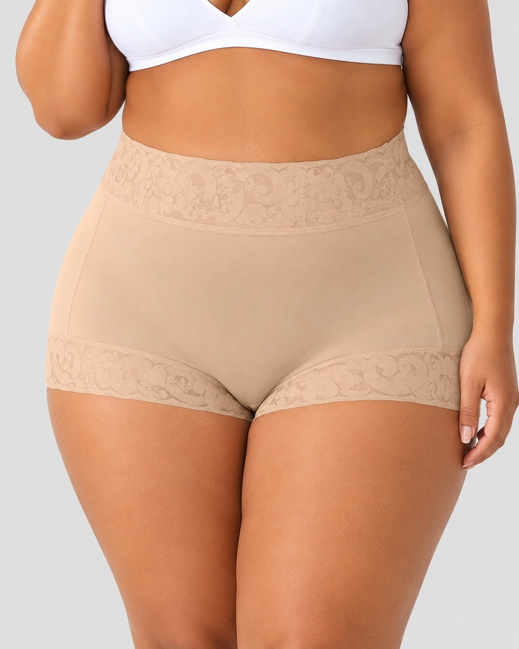 Women High Waist Lace Tummy Control Shaper Panties