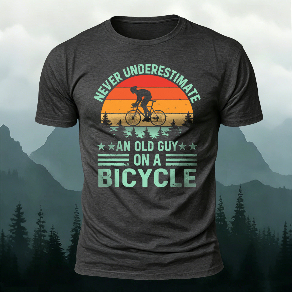 Cycling Spirit Printed Casual Breathable Material T-Shirt