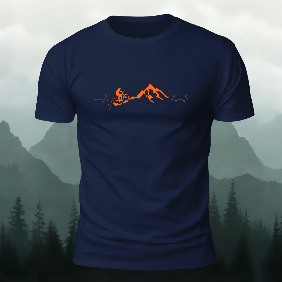 Cycling Challenge Print Premium Cotton Casual T-Shirt
