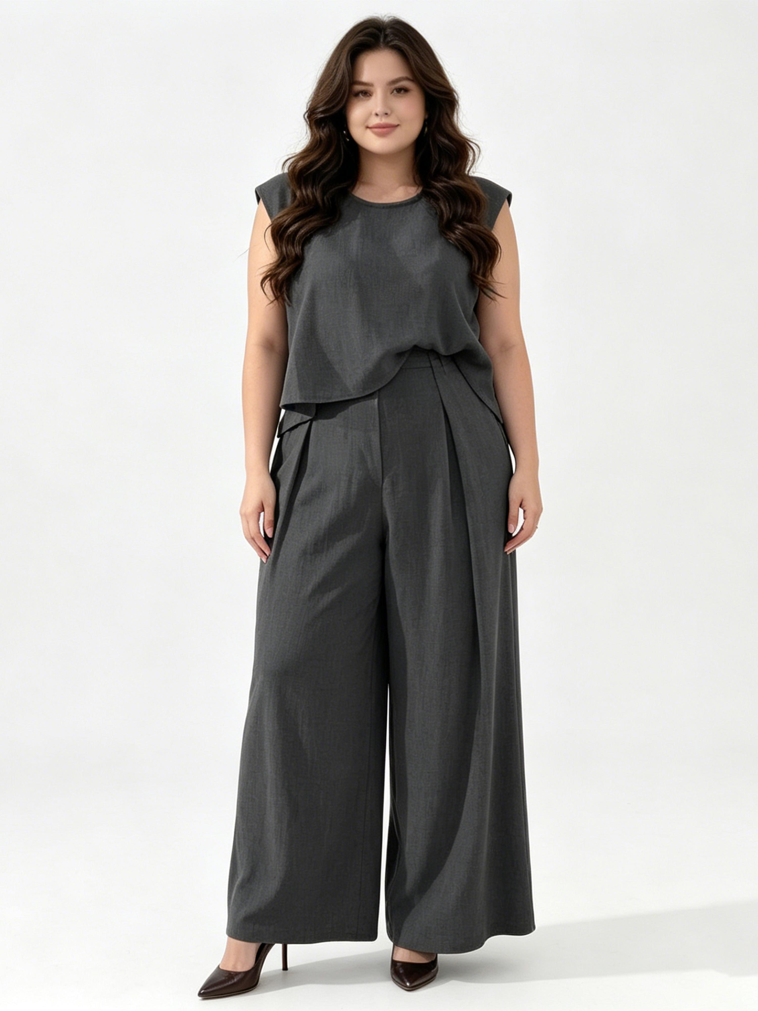 Cotton-Linen Fashionable Casual Loose-Fit Two-Piece Set