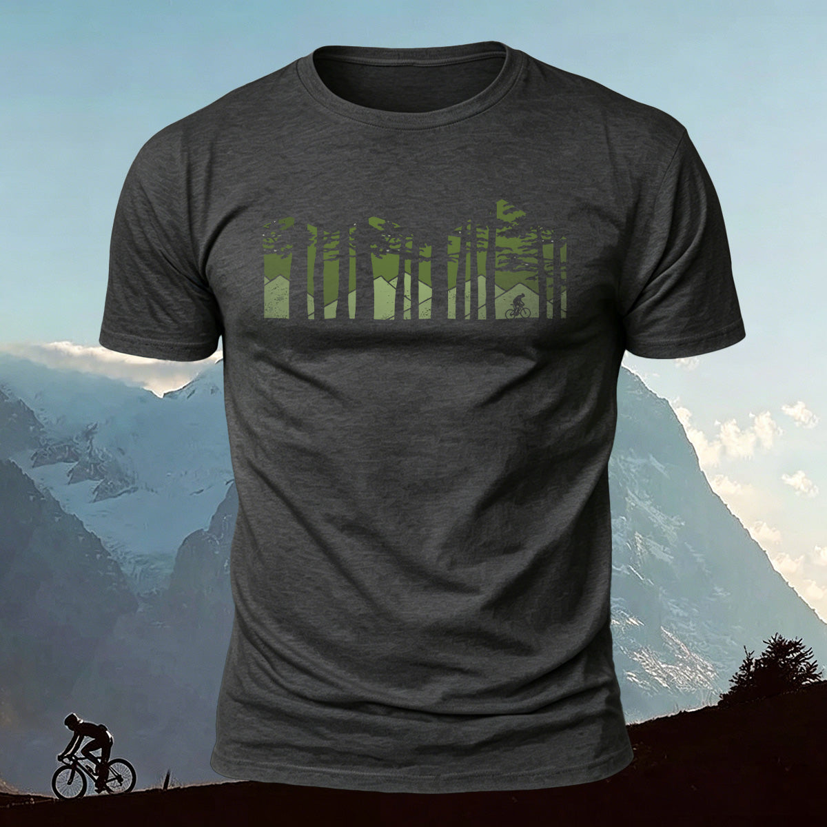 Forest Cycling Nature Casual Premium Cotton T-Shirt