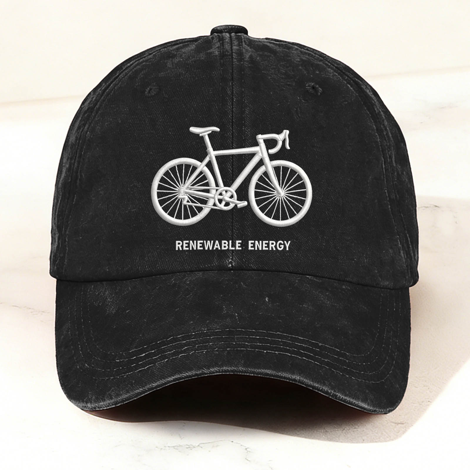 Bicycle Graphic Faux Embroidery Casual Trendy Cap