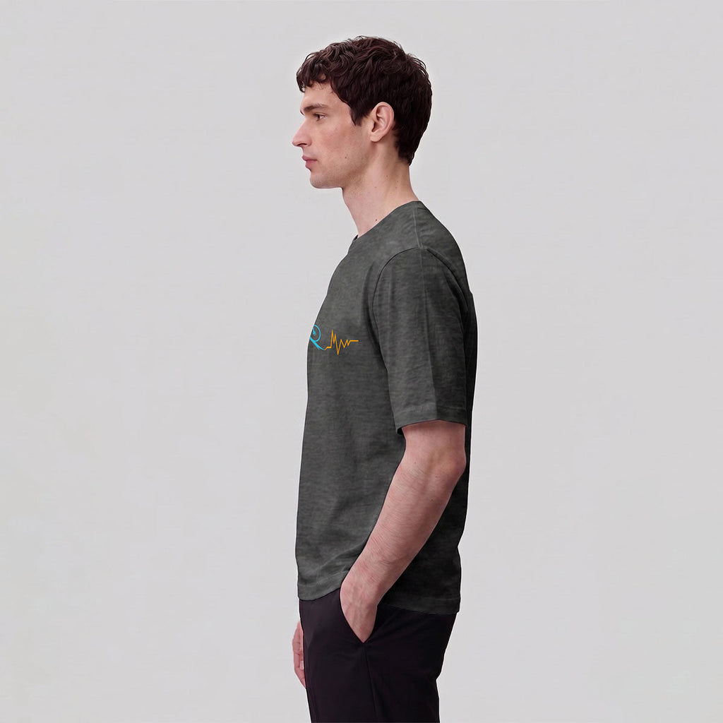 Cycling Line Pattern Skin-friendly Cotton T-Shirt